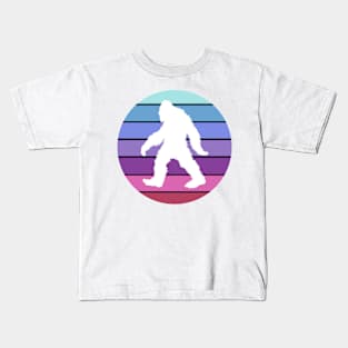 Bigfoot Retro Blue Kids T-Shirt